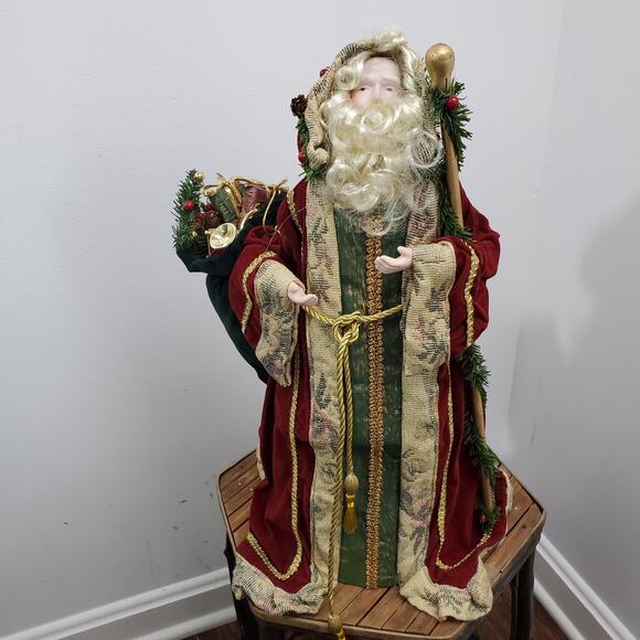 Vintage St Nicholas Santa Claus Tree Topper or Shelf Sitter Christmas Holiday - Picture 3 of 10